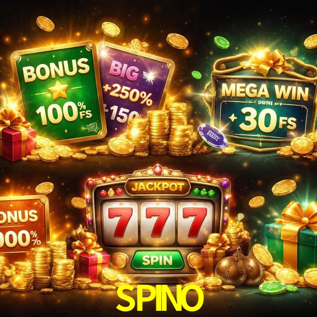 Tipos de bonos SPINO incluyendo recompensas de bienvenida y promociones continuas